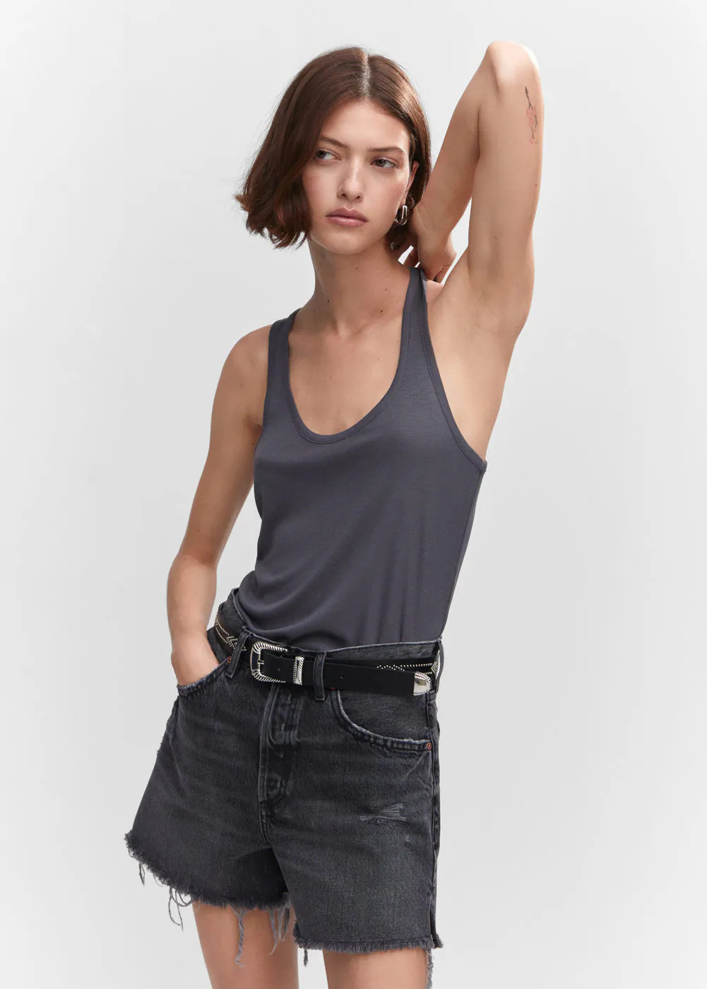 Flowy strap top -  Women | Mango United Kingdom | MANGO (UK)