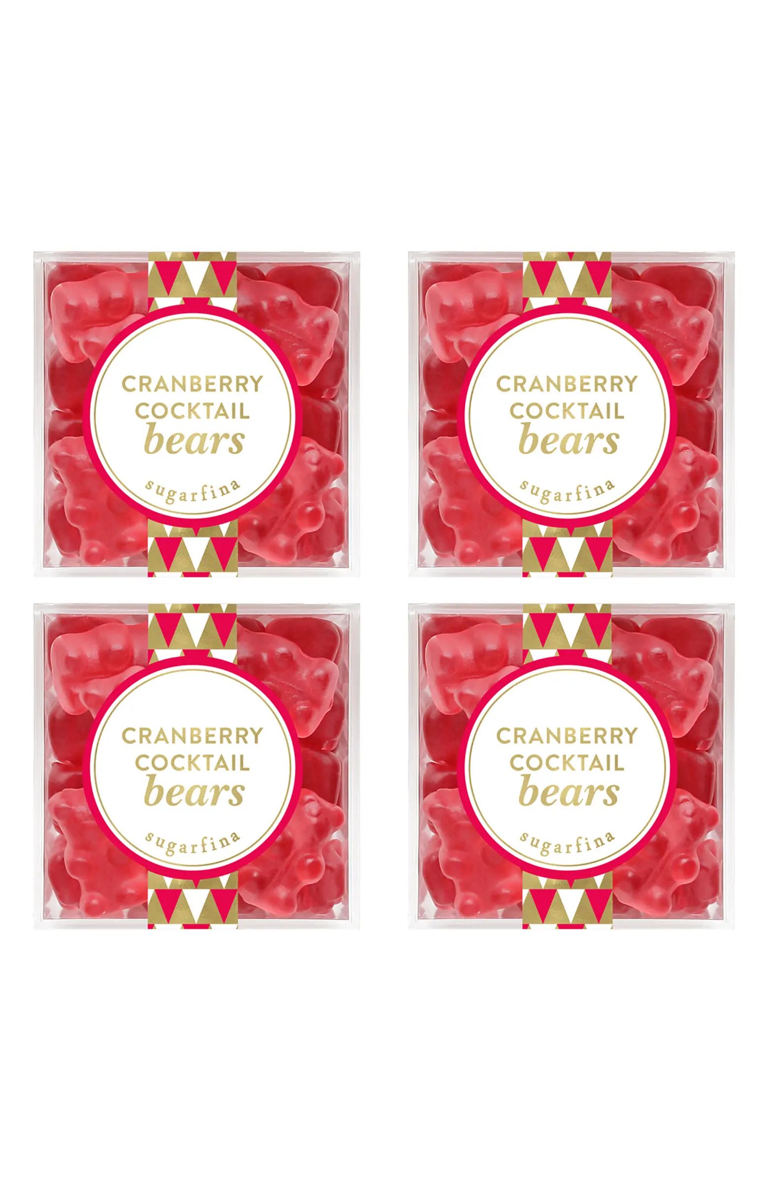 sugarfina Cranberry Cocktail Bears Set of 4 Candy Cubes | Nordstrom | Nordstrom