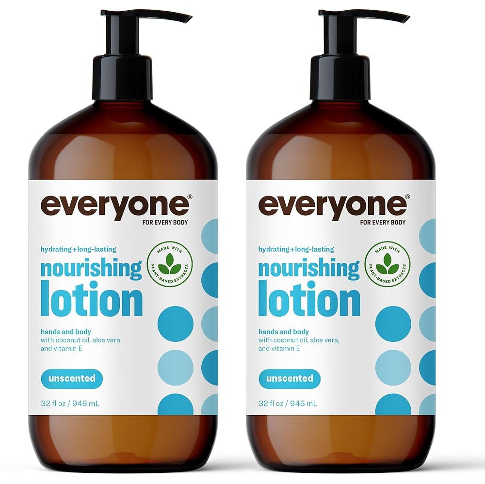 Everyone Nourishing Hand and Body Lotion, 32 Ounce (Pack of 2), Unscented, Plant-Based Lotion wit... | Amazon (US)