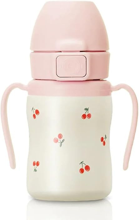 GROSMIMI Insulated 316 Stainless Steel Spill Proof Straw Cup, Water bottle with Flip Top for Todd... | Amazon (US)