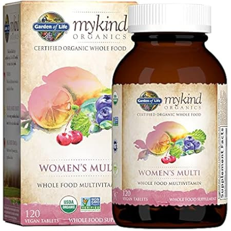 Garden of Life Multivitamin for Women - mykind Organics Women's Once Daily Multi - 60 Tablets, Whole | Amazon (US)