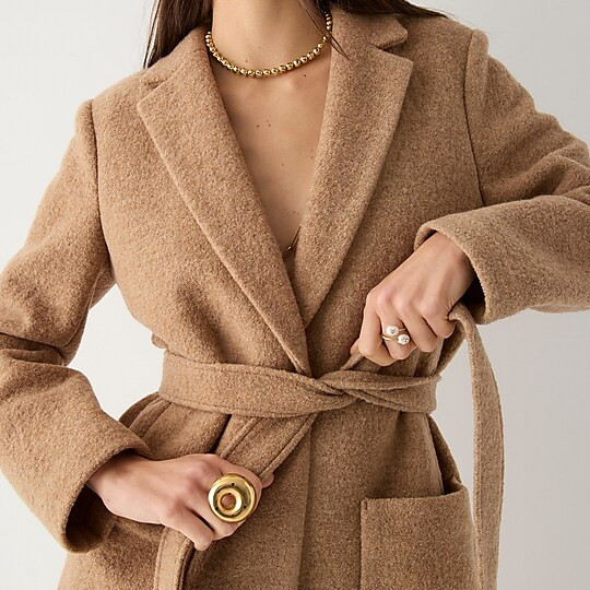 Wrap blazer-jacket in Italian boiled wool | J. Crew US