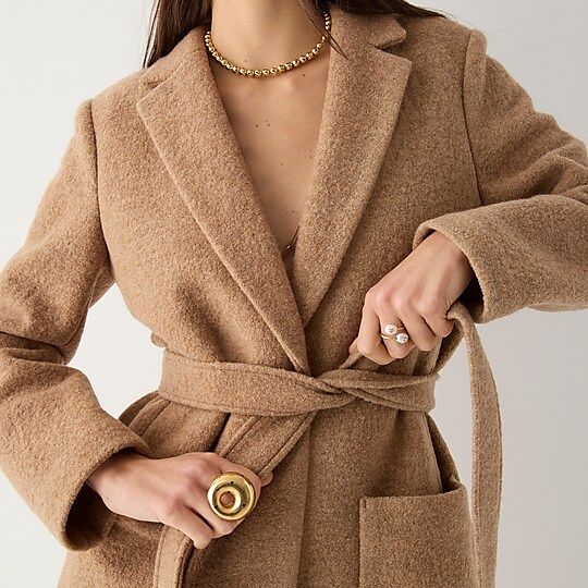 Wrap blazer-jacket in Italian boiled wool | J.Crew US