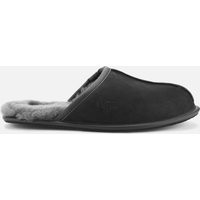 UGG Men's Scuff Leather Skeepskin Slippers - Black | Allsole (Global)