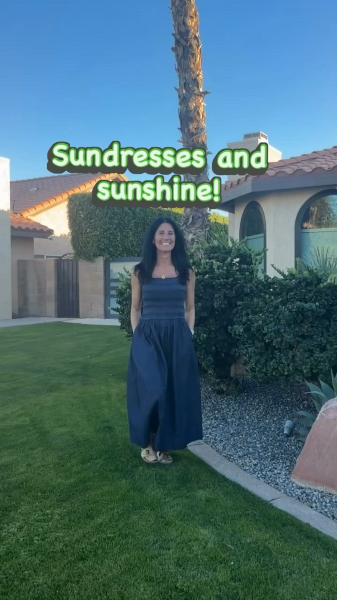 Sundresses and sunshine! There’s nothing better than this California sunshine! This adorable sundress is from Walmart!  love the bodice, cinched tight and then it flows with pockets - super versatile wear it with a cute cardigan, wear it with a white jean jacket in the summer! The quality is amazing! 

#LTKTravel #LTKWorkwear #LTKdayinmylife