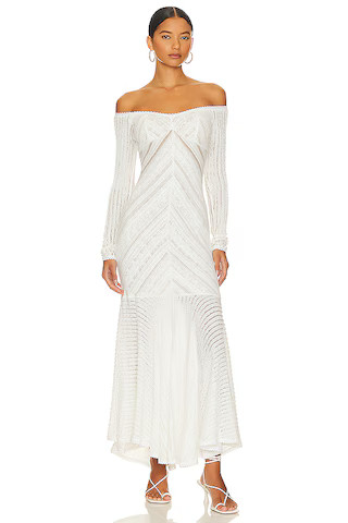 Charo Ruiz Ibiza Souley Long Dress in Natural White from Revolve.com | Revolve Clothing (Global)