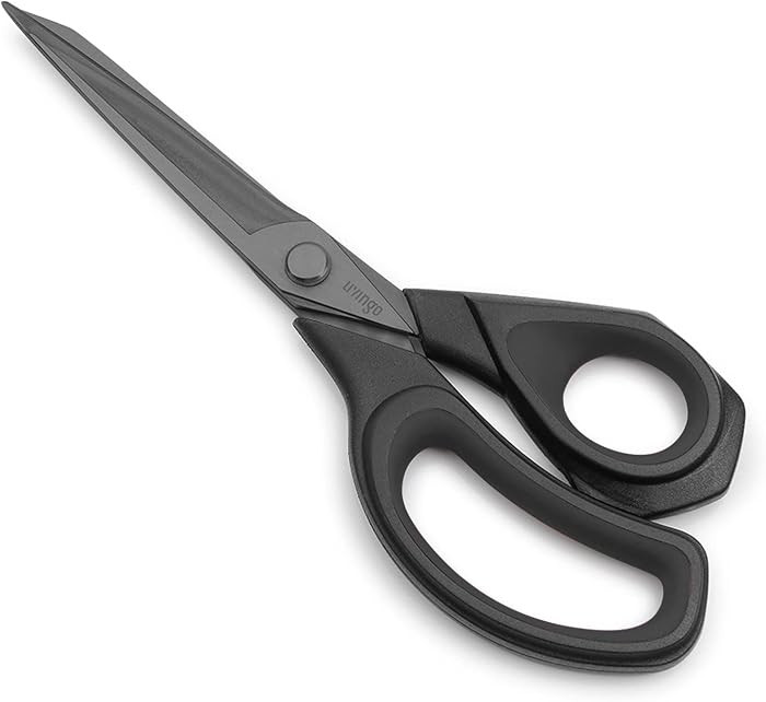 LIVINGO 9.5\u201d Sharp Fabric Scissors, All Purpose Heavy Duty Titanium Coated Premium Forged St... | Amazon (US)