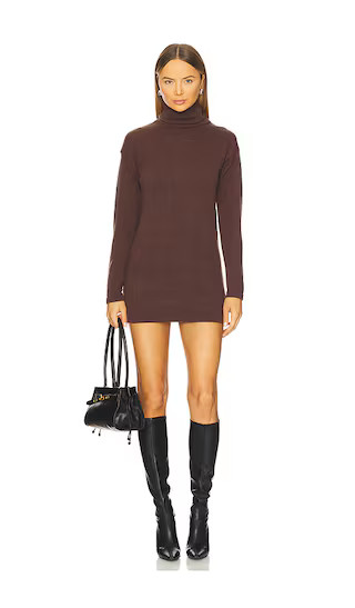 Meryl Sweater Dress in Brown | Revolve Clothing (Global)