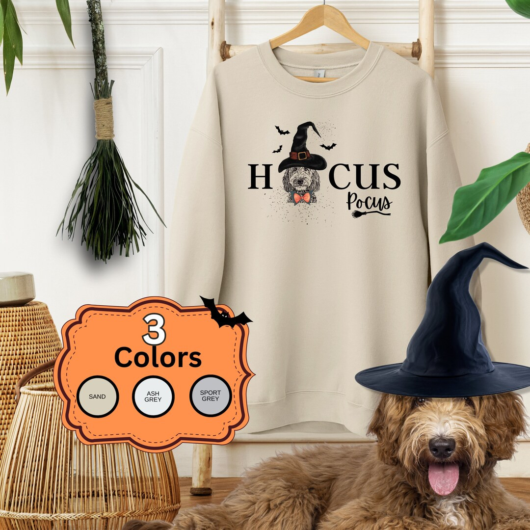 Hocus Pocus Doodle Dog Halloween Sweatshirt Funny Halloween - Etsy | Etsy (US)