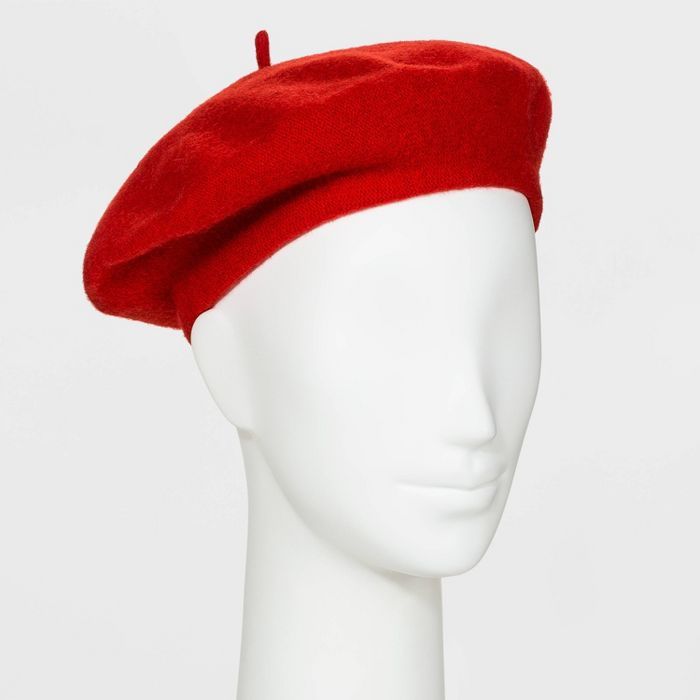 Women's Wool Knit Beret - Wild Fable™ - Red One Size | Target