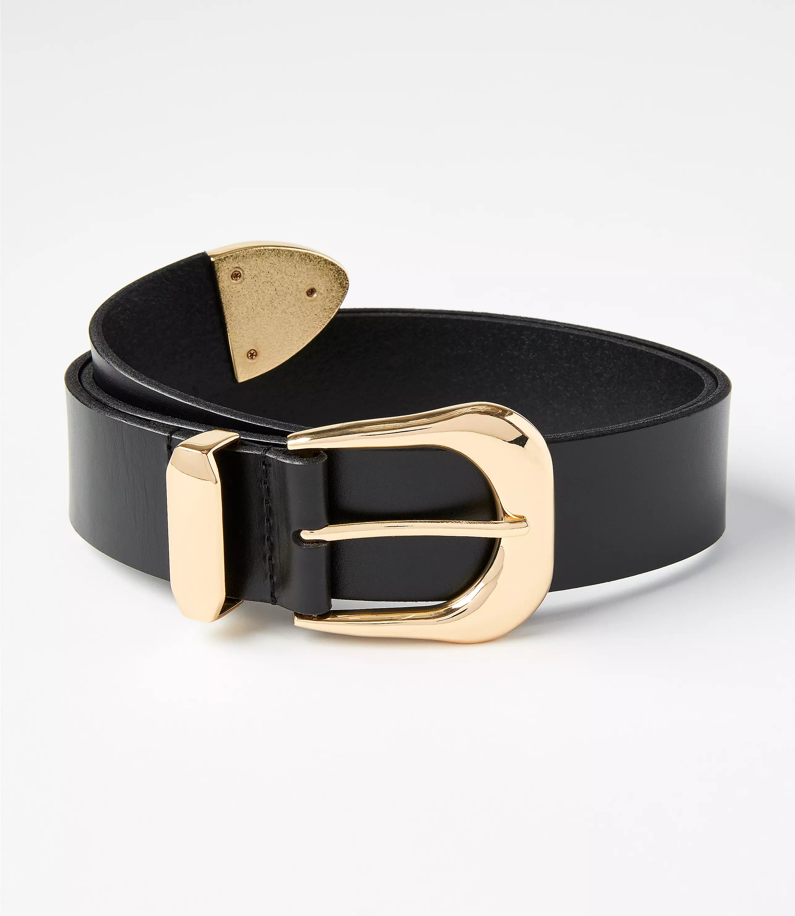 Wide Leather Western Belt | LOFT