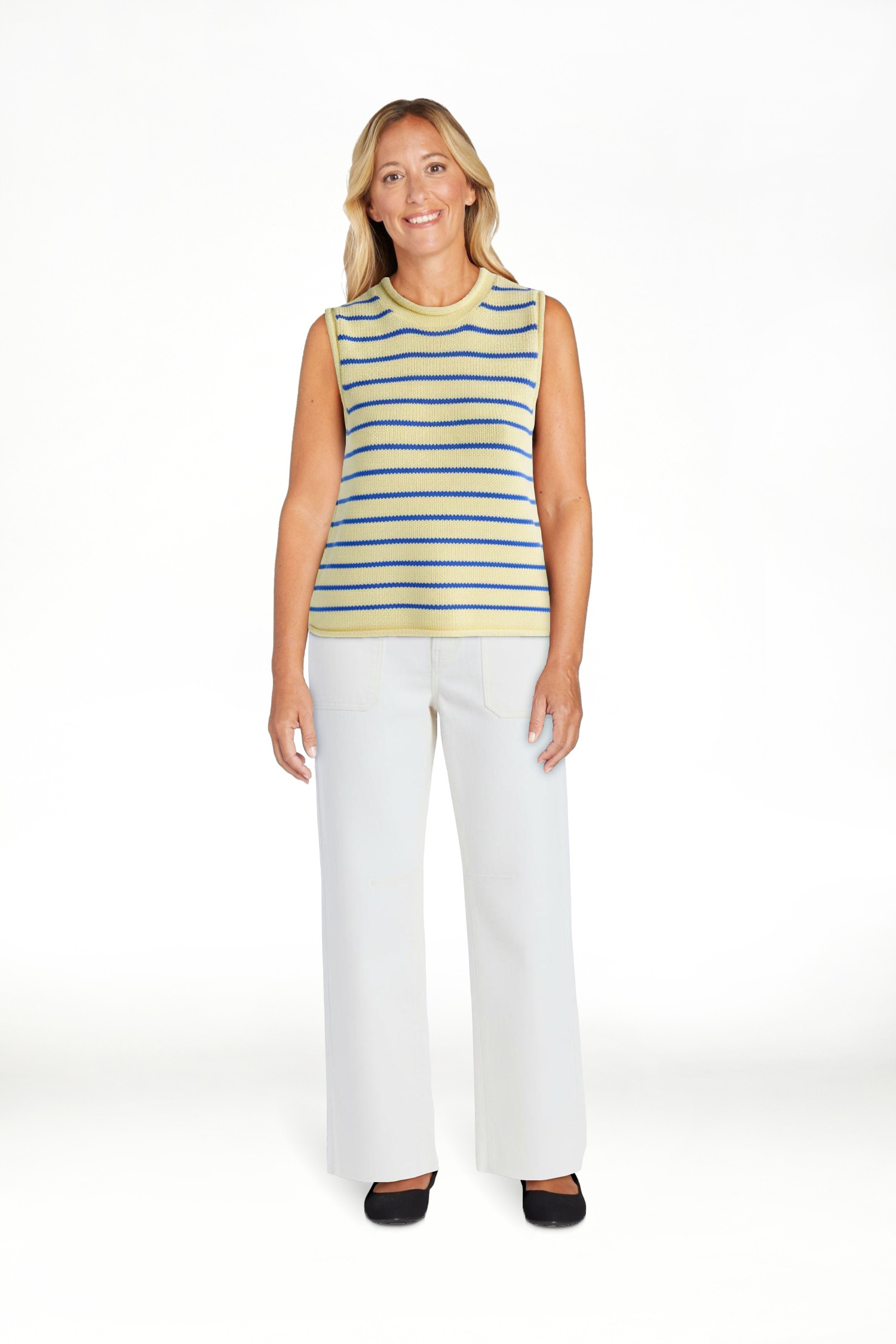 Free Assembly Women's Roll Neck Cotton Sweater Shell, Lightweight, Sizes XS-XXL | Walmart (US)