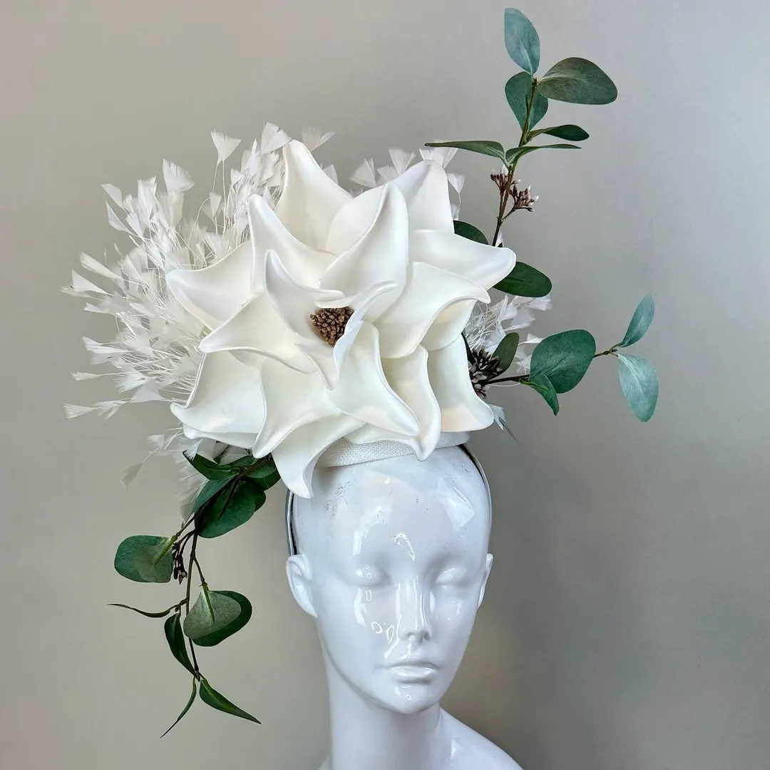 White and Green Derby Fascinator, Kentucky Derby Hat Alternative, Kentucky Derby Hat (GOLD LINE) ... | Etsy (US)