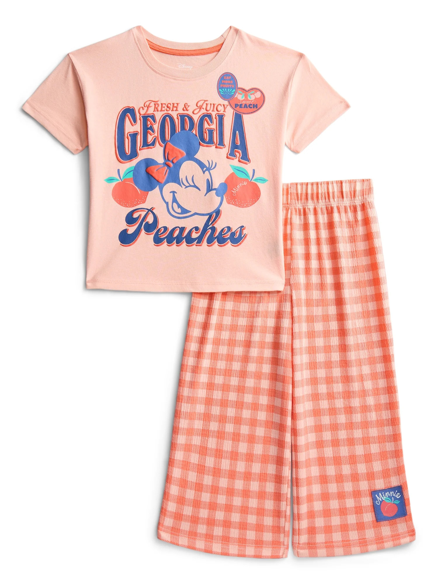 Minnie Mouse Toddler Girls Graphic Tee and Print Pants Set, 2-Piece, Sizes 12M-5T | Walmart (US)