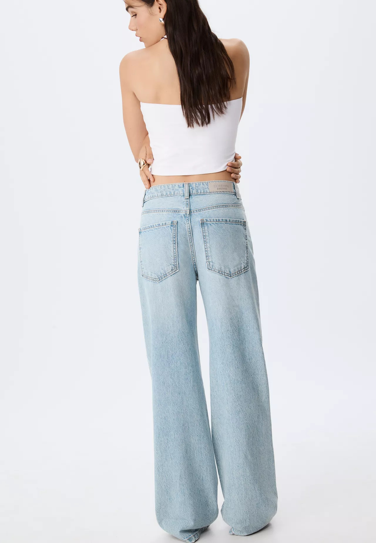 Jeans Straight-Fit mit Glitzer | Stradivarius DE