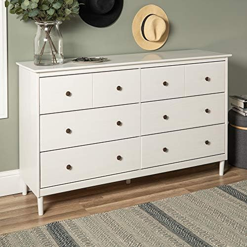 Amazon.com: Walker Edison Wood Dresser Bedroom Storage Drawer Organizer Closet Hallway, 6 Drawer,... | Amazon (US)