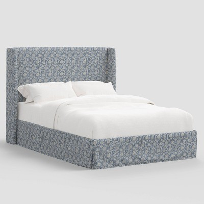Nora Twin Slipcovered Wingback Bed Reese Floral Blue - Threshold™ | Target