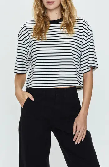 Pistola Mae Stripe Back Cutout Crop T-Shirt | Nordstrom | Nordstrom