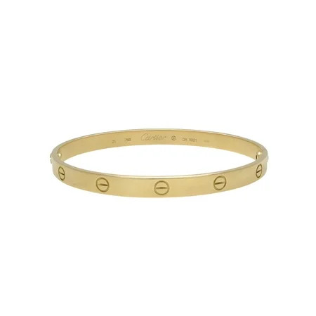 Cartier Love Unisex Bracelet 18k Yellow Gold Size 21 Pre-Owned | Walmart (US)