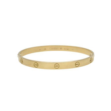 Cartier Love Unisex Bracelet 18k Yellow Gold Size 21 Pre-Owned | Walmart (US)