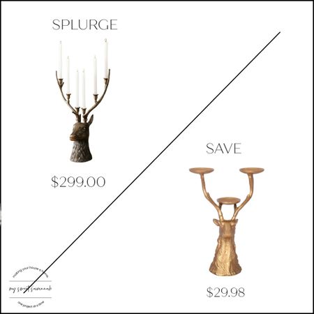 The viral stag candleholder! Spend $300 or $30? I ordered mine for pickup and am getting it today! I can’t wait to share it with you all! 
Christmas decor 

#LTKhome #LTKHoliday #LTKsalealert