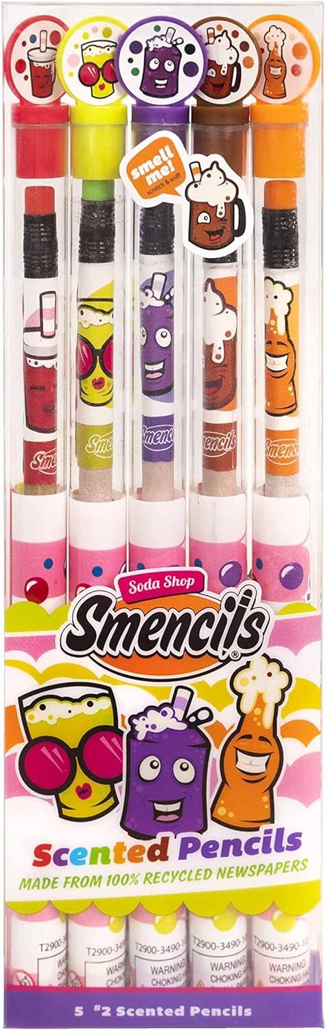 SODA Shop Smencils - Scented Pencils, 5 Count, Gifts for Kids, School Supplies, Classroom Rewards... | Amazon (US)