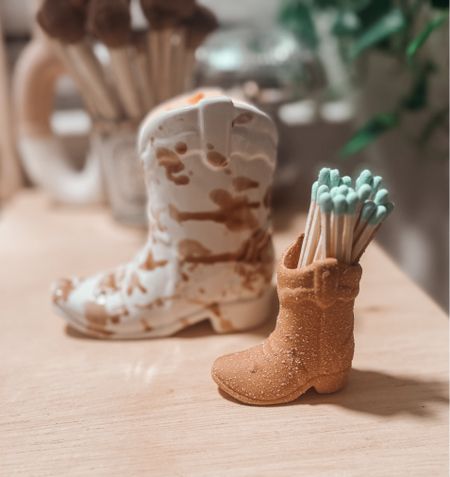 Cowboy boot candle and match stick holder 🤠


#LTKSpringSale #LTKSeasonal #LTKhome