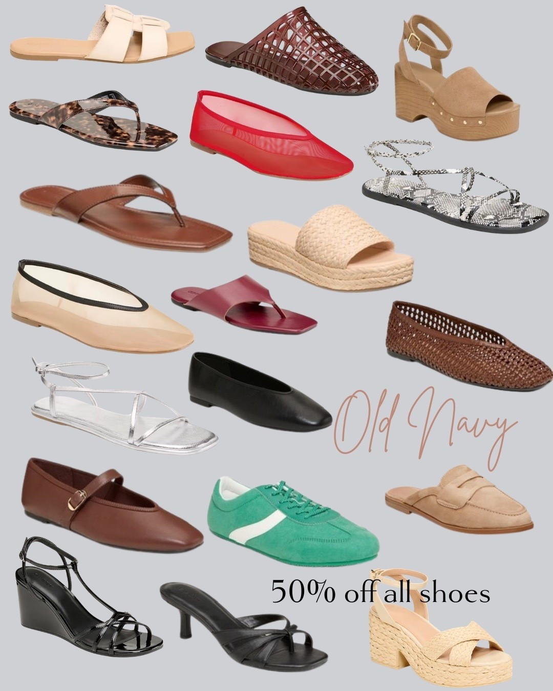 ALL OLD NAVY shoes are 50%off!!!! Love the jellies and the mesh!!! That pop of red ❤️ Soooo many cute styles for spring and summer!! 

#LTKSaleAlert #LTKspring #LTKSpringSale