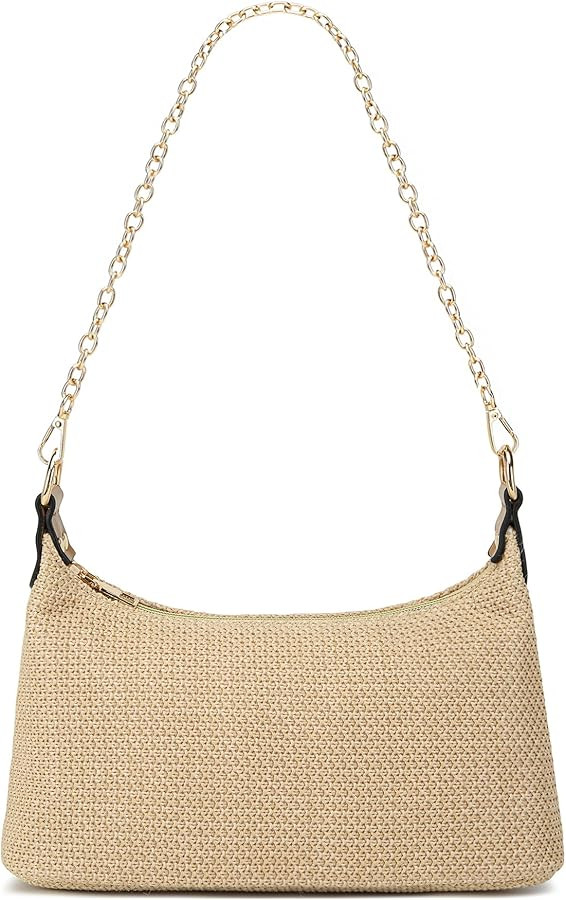 ALUDAPIJU Straw Shoulder Bag for Women Summer Small Boho Woven Shoulder Purse Beach Vacation Tote... | Amazon (US)