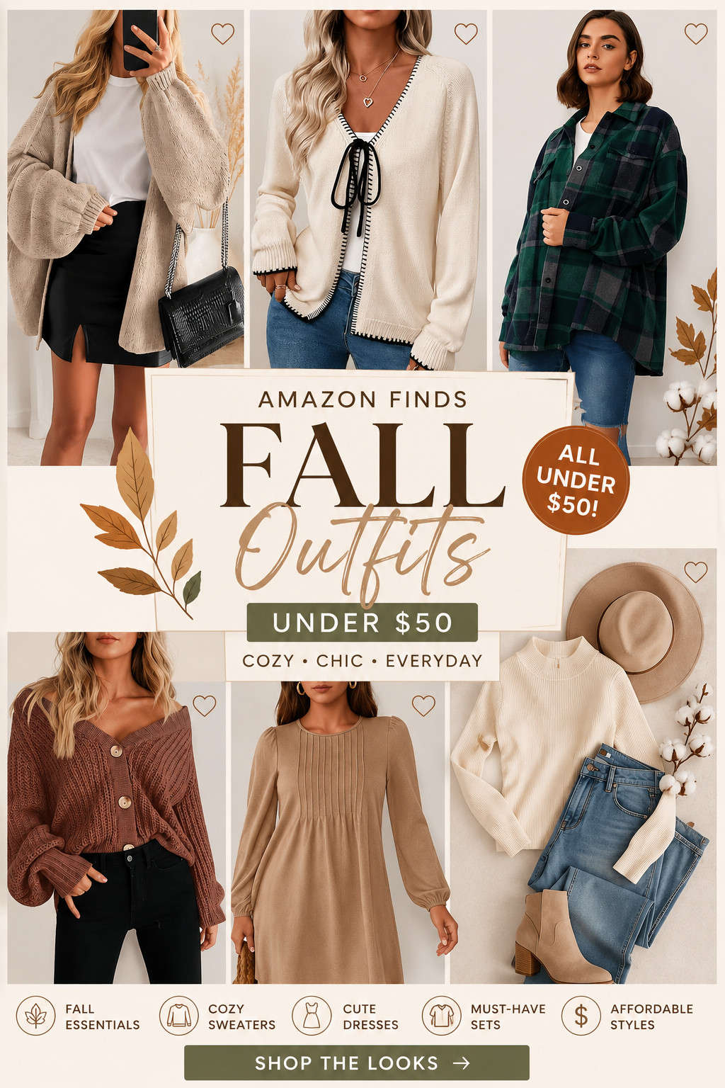 Creating the cutest fall looks with these Amazon finds 🍁 Think cozy knits, chic tops, and effortless dresses that are perfect for layering 🤍 #fallinspo #amazonfinds #fallwardrobe #cozyvibes #ltkunder50 #falloutfitsunder50 #falllooks 

 #LTKSeasonal #LTKU #LTKSaleAlert