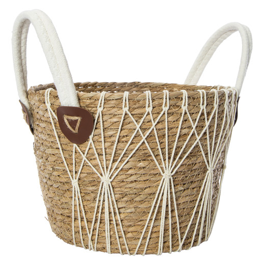 round natural storage basket 10.8in | Five Below