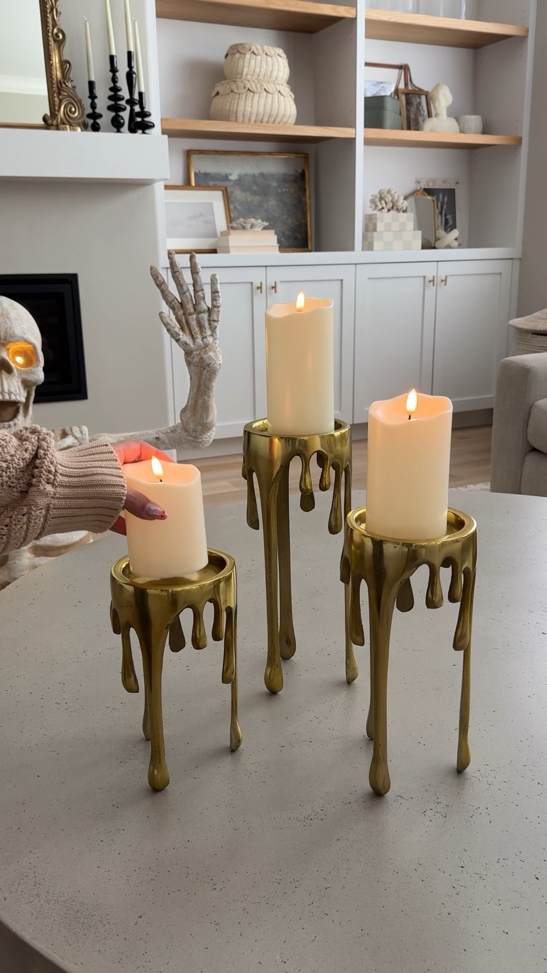 The ultimate spooky season decor: melting, dripping candle holders! 🕯️✨ I know it’s early but these sold out so fast last year!
They’re the perfect blend of classy meets Halloween. 👻 Just add flickering flameless candles for that flawless, eerie glow. 🕯️ 


#LTKSeasonal #LTKHome #LTKFindsUnder50