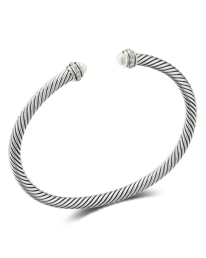 Sterling Silver Cable Classic Bracelet with Gemstones & Diamonds, 4mm | Bloomingdale's (US)
