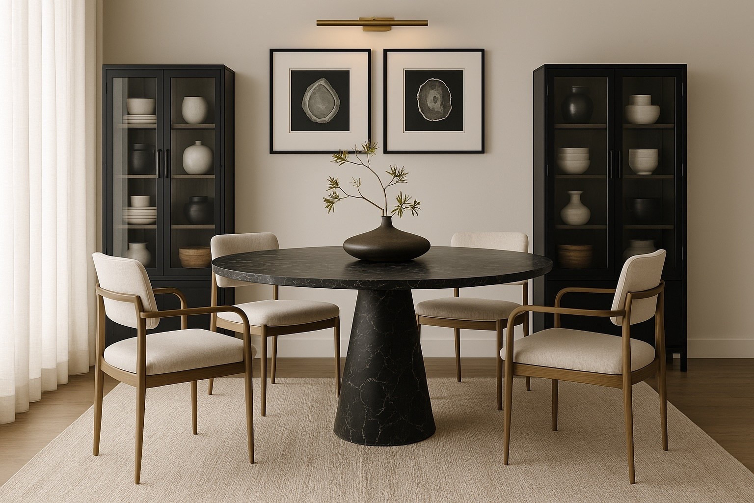 Un comedor minimalista y elegante 🖤
La mesa de mármol + sillas modernas crean un espacio acogedor y sofisticado.
Encuentra aquí piezas similares para recrear este look en casa.

#LTKFindsUnder100 #LTKStyleTip #LTKHome