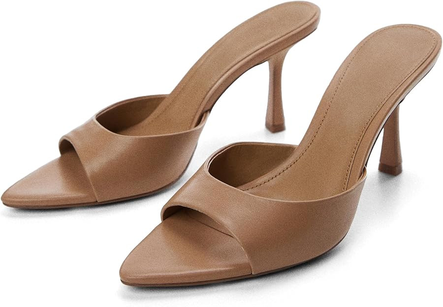 High Heel Mules for Women Patent Leather Mule Sandals | Amazon (US)