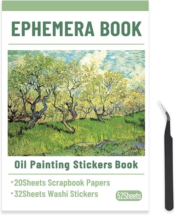 Oil Painting Sticker Book, 52 Sheets 500+ Scrapbook Stickers, Vintage Oil Painting Aesthetics Sti... | Amazon (US)