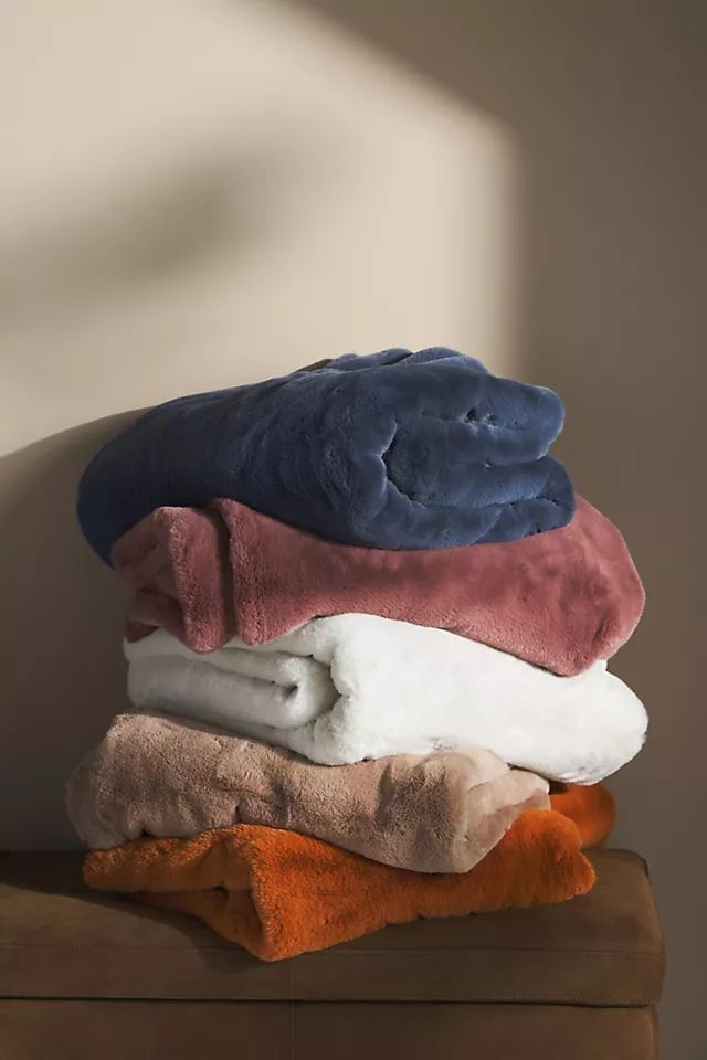 Sophie Faux Fur Throw Blanket | Anthropologie (US)