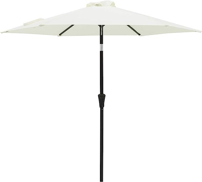 C-Hopetree 7.5 ft Outdoor Patio Market Table Umbrella with Tilt, Ivory | Amazon (US)
