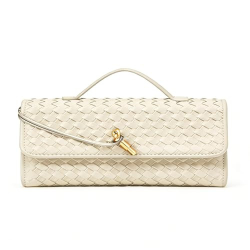 JYG Suede Handbag for Women Beige Trendy Evening Shoulder Bag Casual Clutch Purse Crossbody Satchel with Metal Buckle 2025 | Amazon (US)