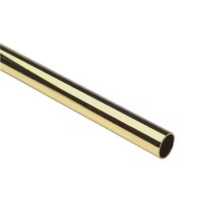 LIDO Designs  72-in L x 1.93-in H Polished Brass Metal Closet Rod | Lowe's