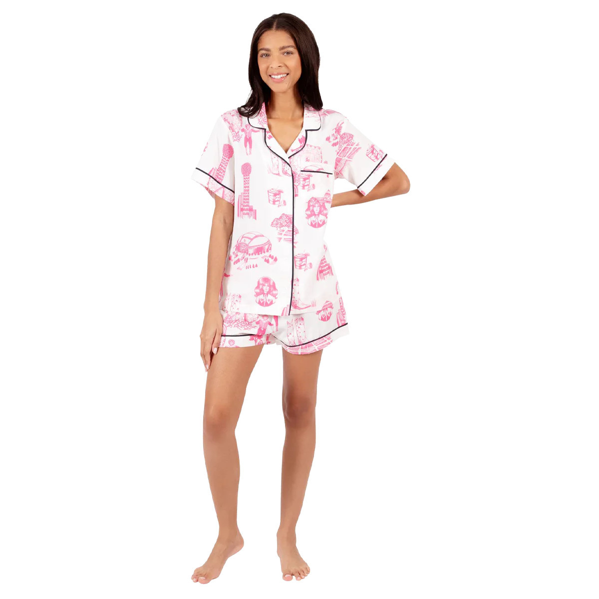 Dallas Toile Pajama Shorts Set | Katie Kime Inc