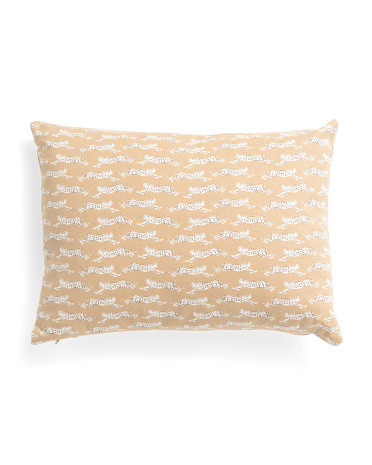 13x18 Made In Usa Leaping Leopards Feather Filled Luxury Pillow | TJ Maxx