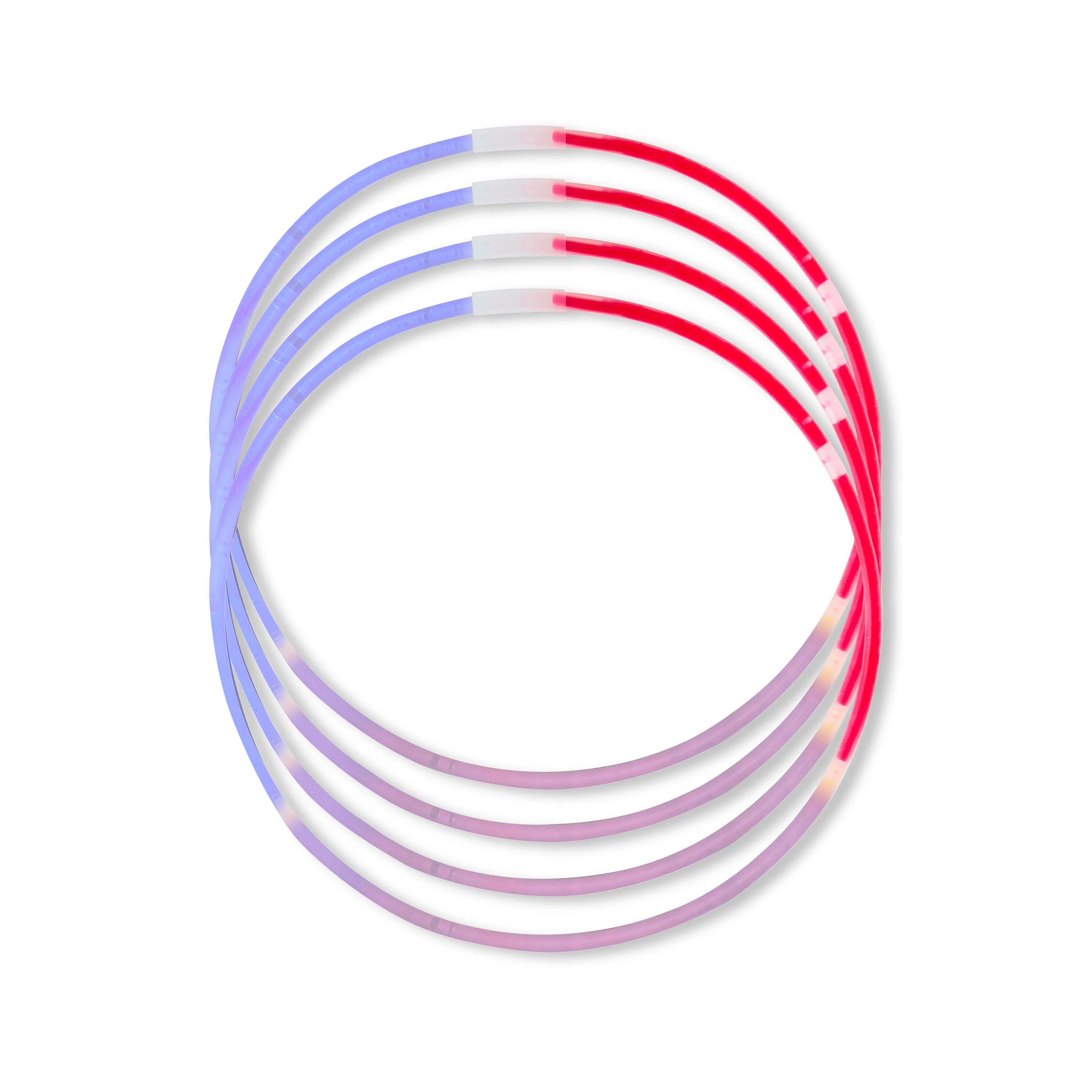 Patriotic Tri-Color Glow Necklaces, Multi-Color, 4 Count, by Way To Celebrate | Walmart (US)
