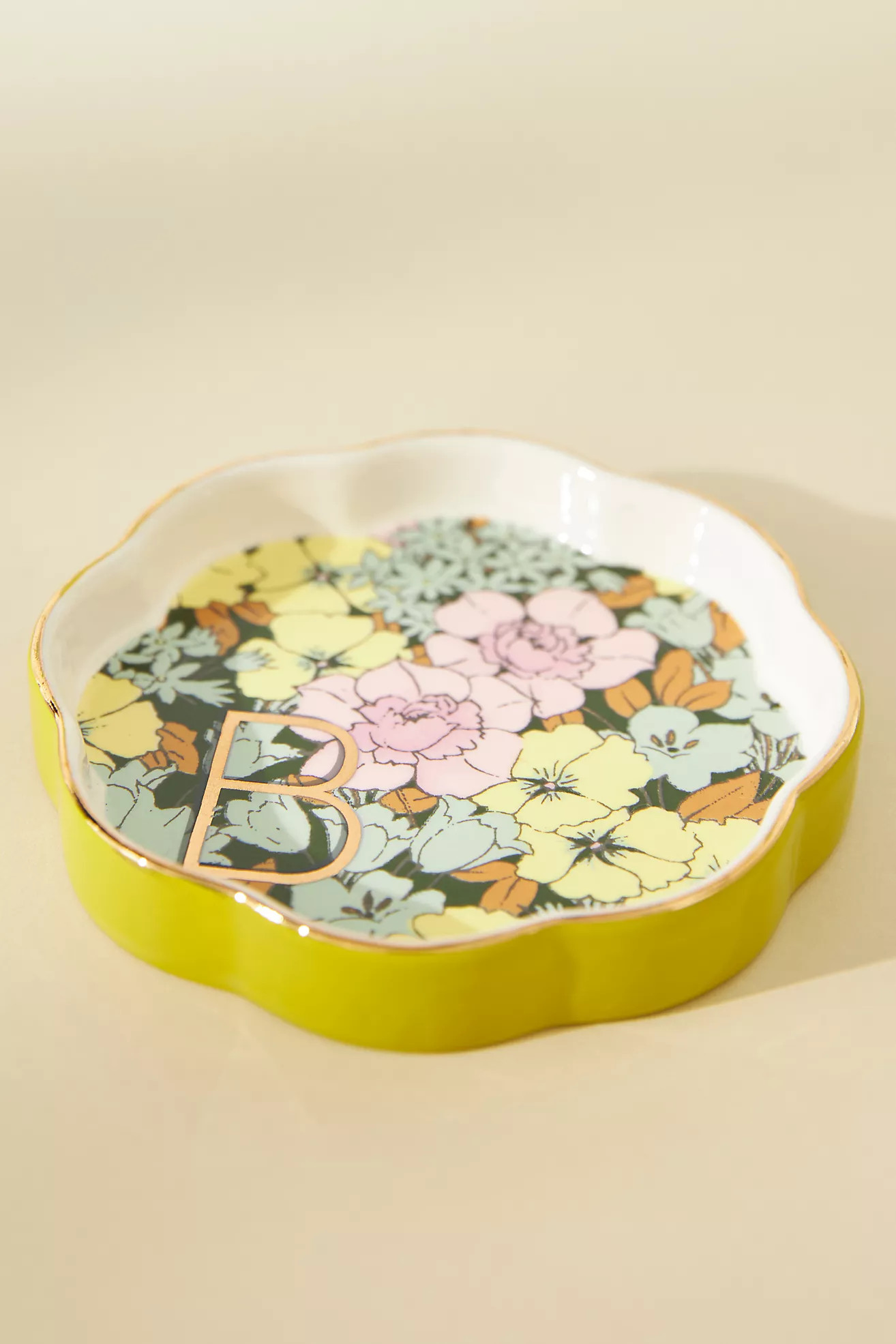 Lyla Monogram Trinket Dish | Anthropologie (US)