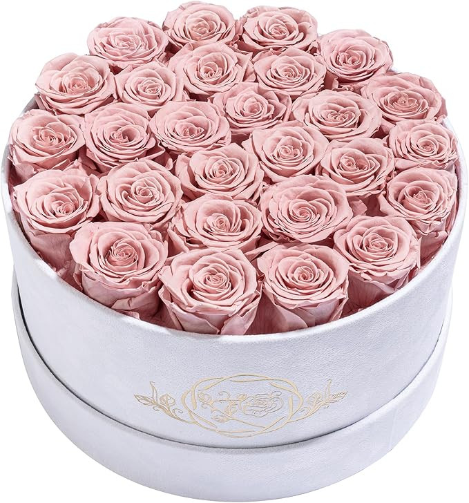 27 Flowers in a Luxury Suede Box, Birthday Gifts for Women, Preserved Flowers, Mothers Day Roses ... | Amazon (US)