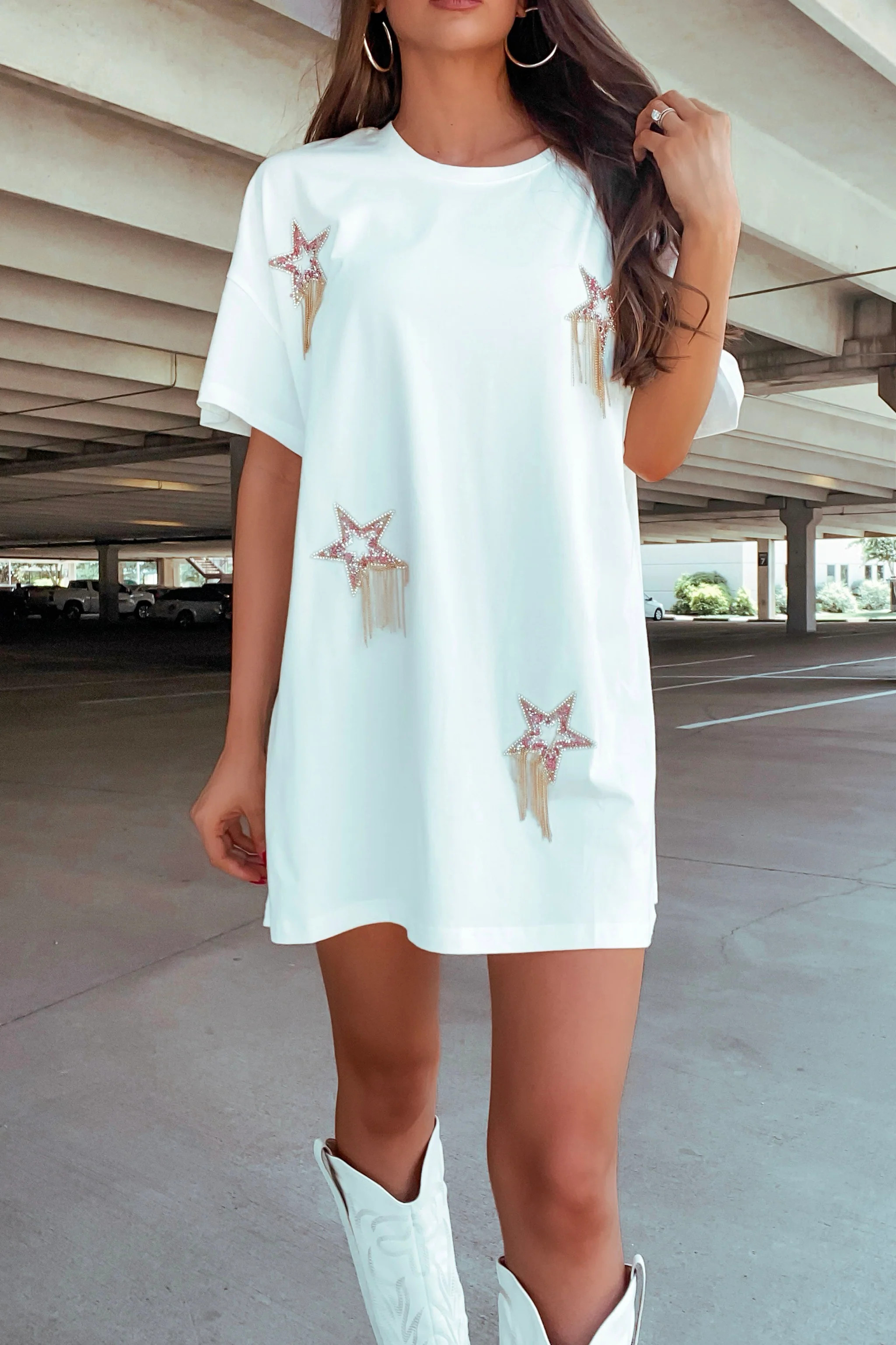 Star Gaze Graphic Tee -Ivory | Matte Blaque