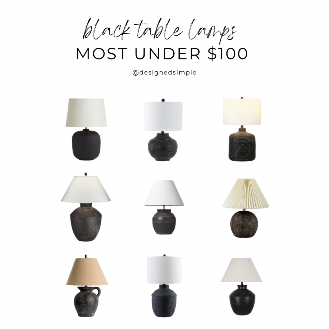 black table lamps, pottery barn lamp dupe, vintage inspired black lamps, affordable table lamps

#LTKhome #LTKstyletip #LTKFind