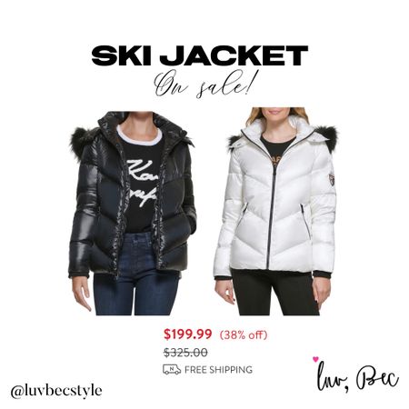 Ski jacket on sale! I got this for myself in the black! But I was torn bc I luv the white too!  Ski jackets Womens ski outfits snow jacket 

#LTKsalealert #LTKSeasonal #LTKtravel
