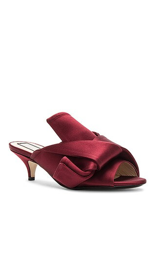 No. 21 Bow Kitten Heel in Bordeaux | Revolve Clothing (Global)