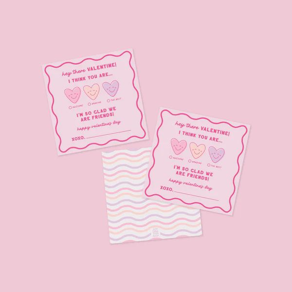 Kid's Emotions Valentines - Pink | Joy Creative Shop
